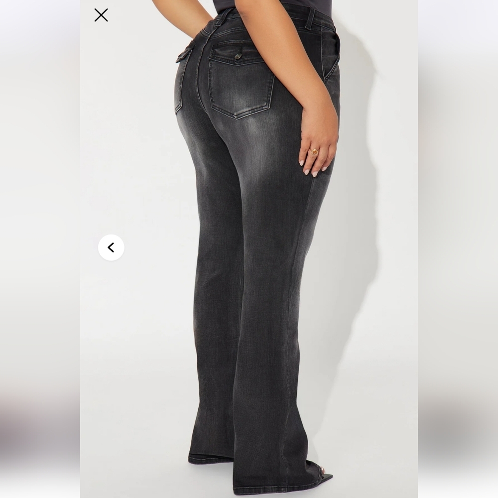 Fashion Nova Women's Dark Gray Bootcut Jeans - Picture 6 of 6